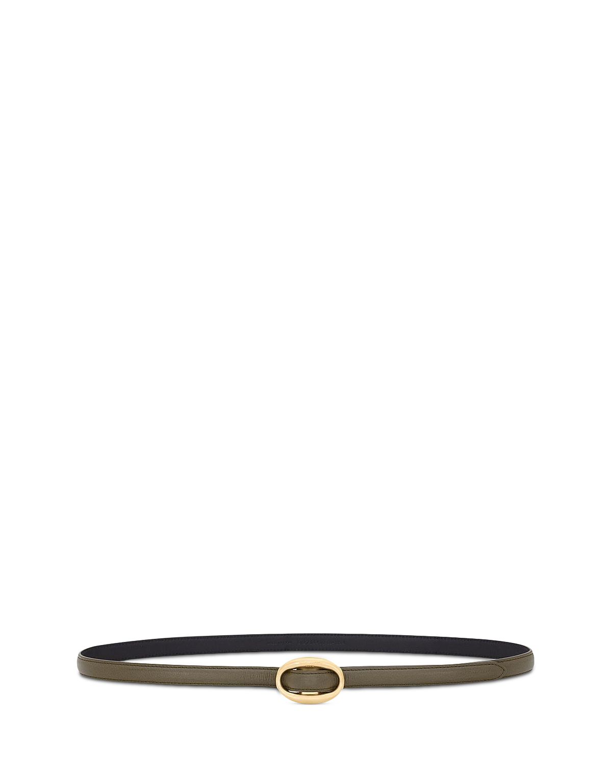 Saint Laurent Oval Buckle Thin Belt
