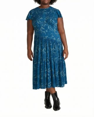  Women's Plus Mariella Stretch Cupro Dress