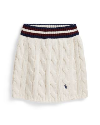 Girls' Cable-Knit Cotton Skirt - Little Kid