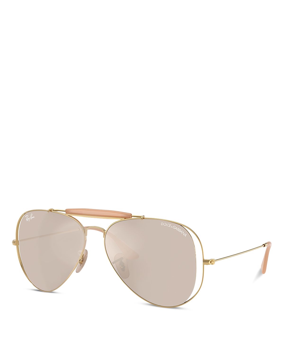 Ray-Ban x Dolce & Gabbana Mirrored Aviator Sunglasses, 58mm