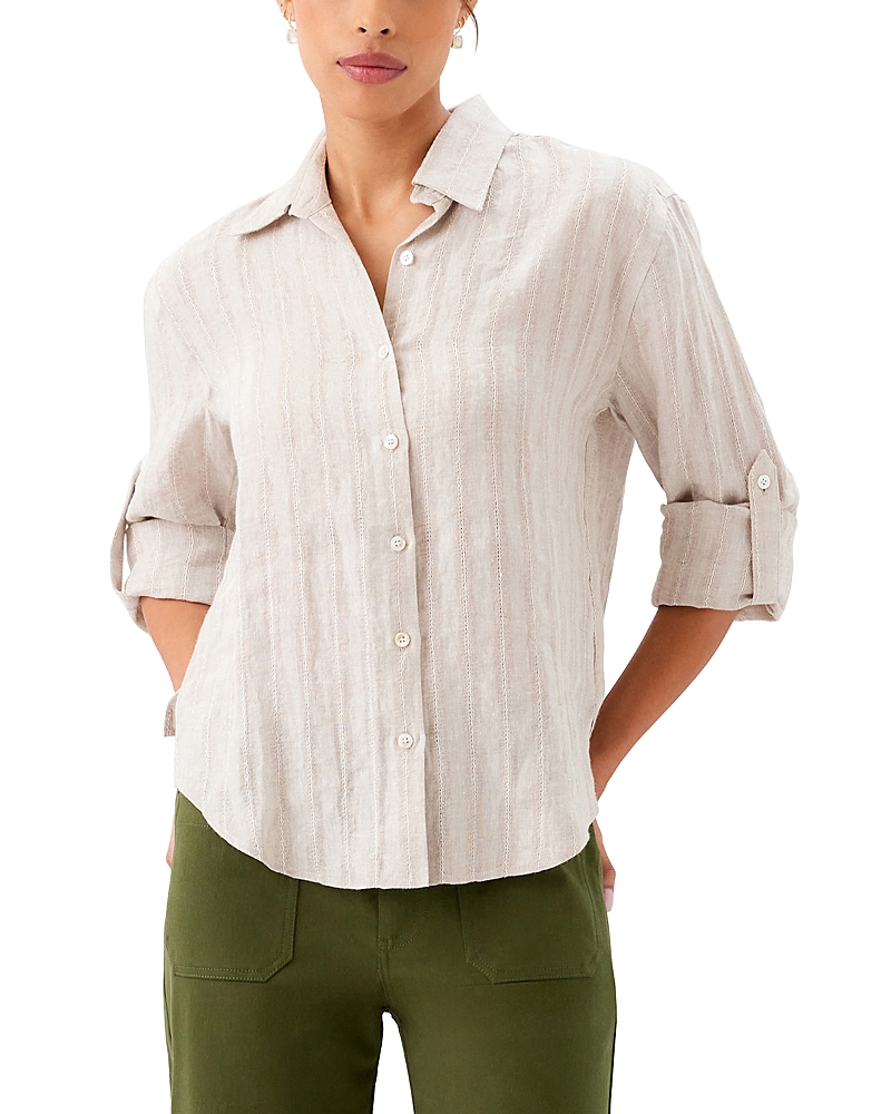 Karen Kane Linen Textured Shirt