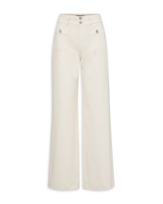 Taylor High Rise Wide Leg Jeans in Ecru - thumbnail 7