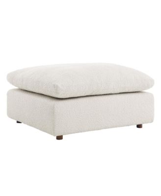  Commix Down Filled Overstuffed Boucle Fabric Ottoman