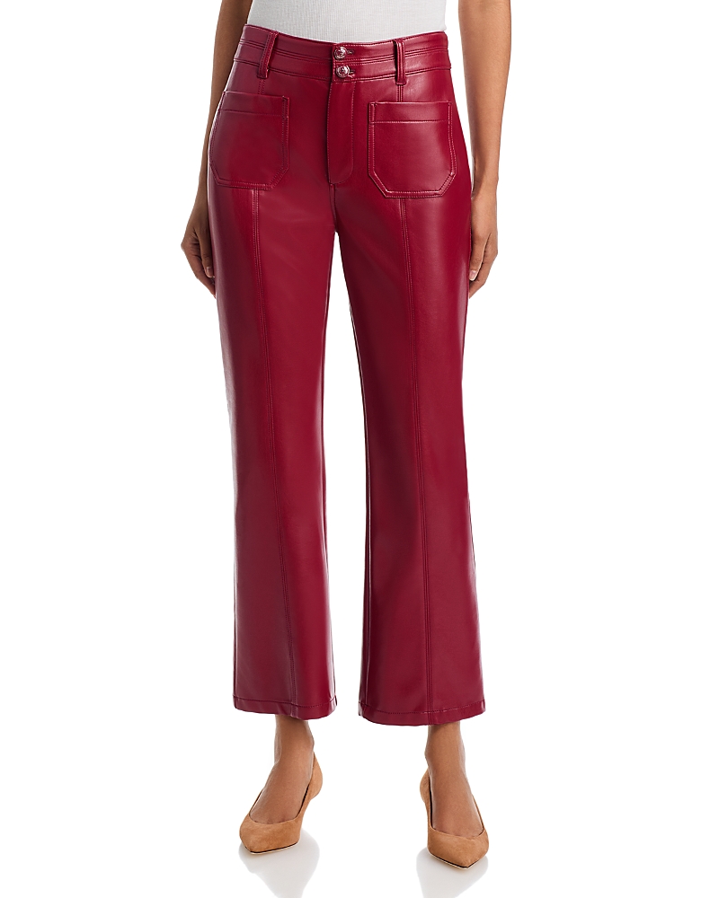 Cinq a Sept Dorothea Faux Leather High Rise Straight Jeans