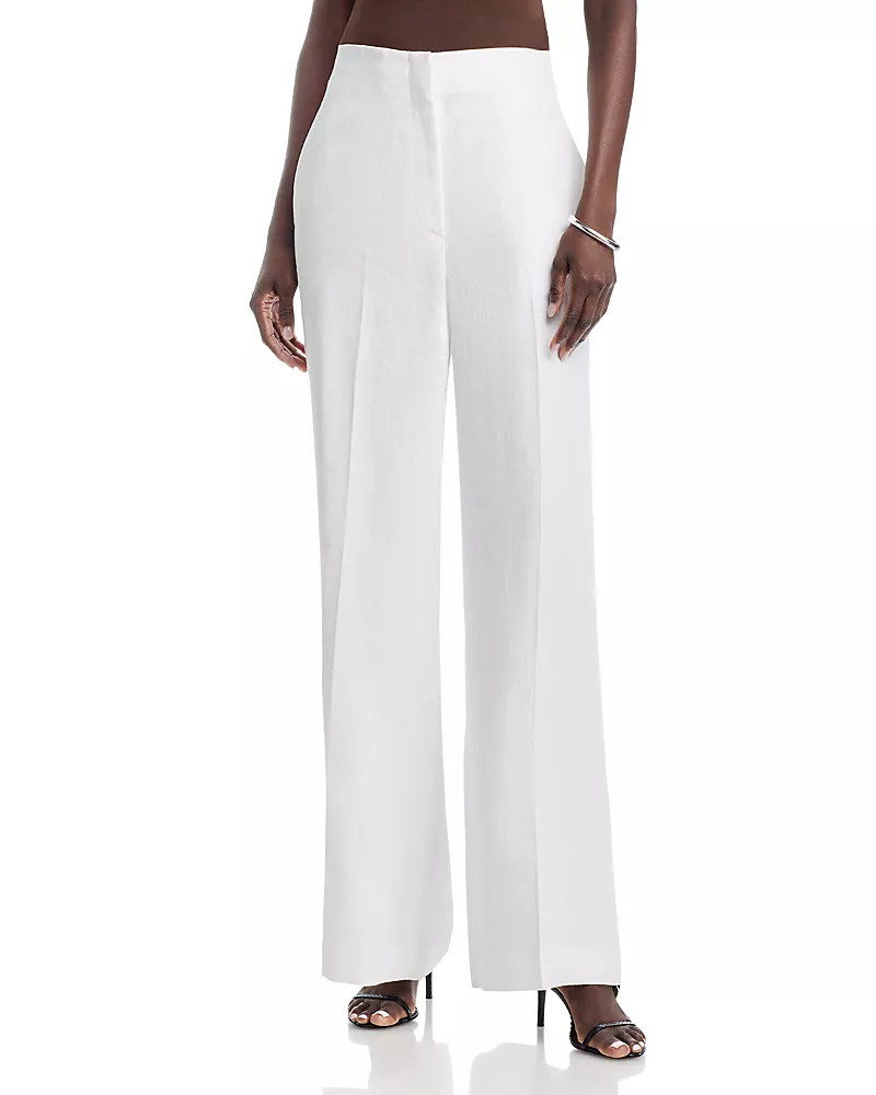 Lafayette 148 New York Thames Linen Wide Leg Pants