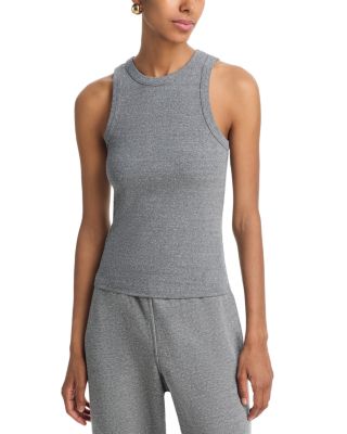 perfectwhitetee Daphne Ribbed High Neck Tank