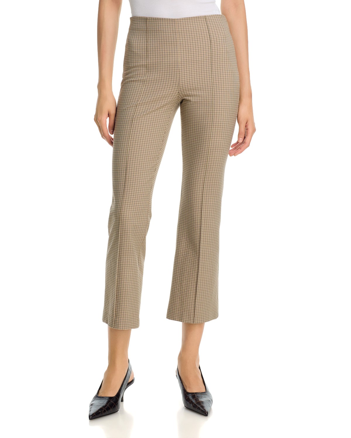 Niki Mid Rise Plaid Pants