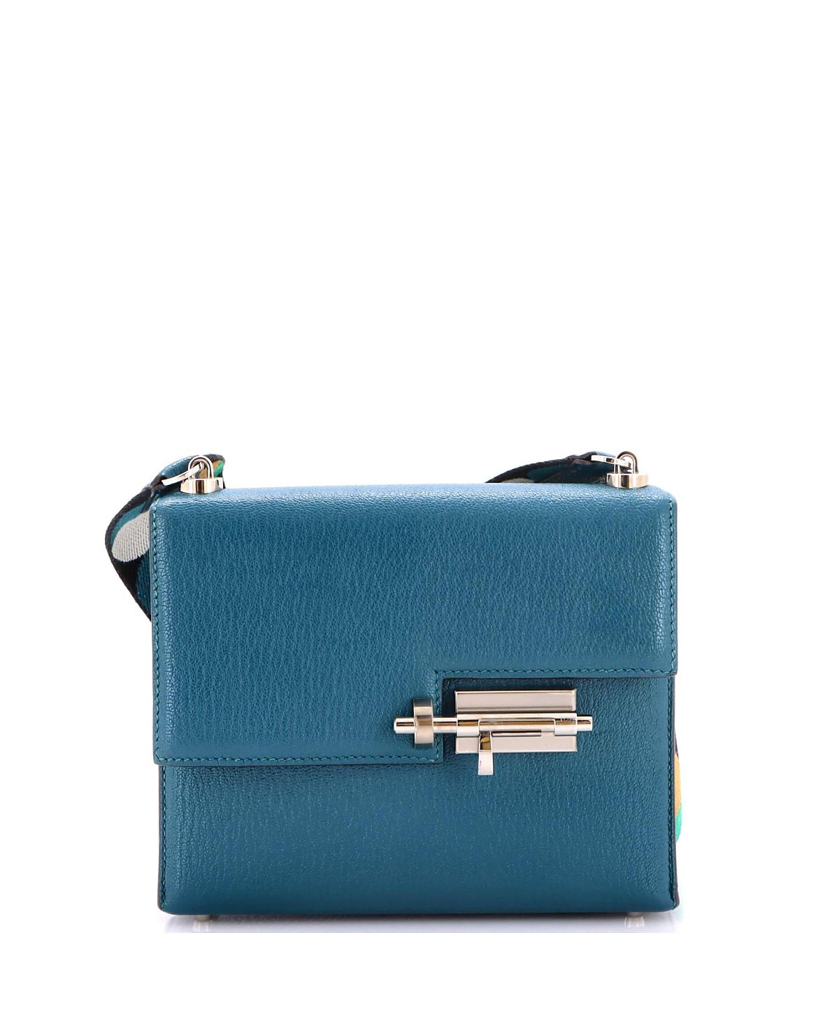 Pre-Owned HERMES Mini Verrou Bag Chevre Mysore and Canvas