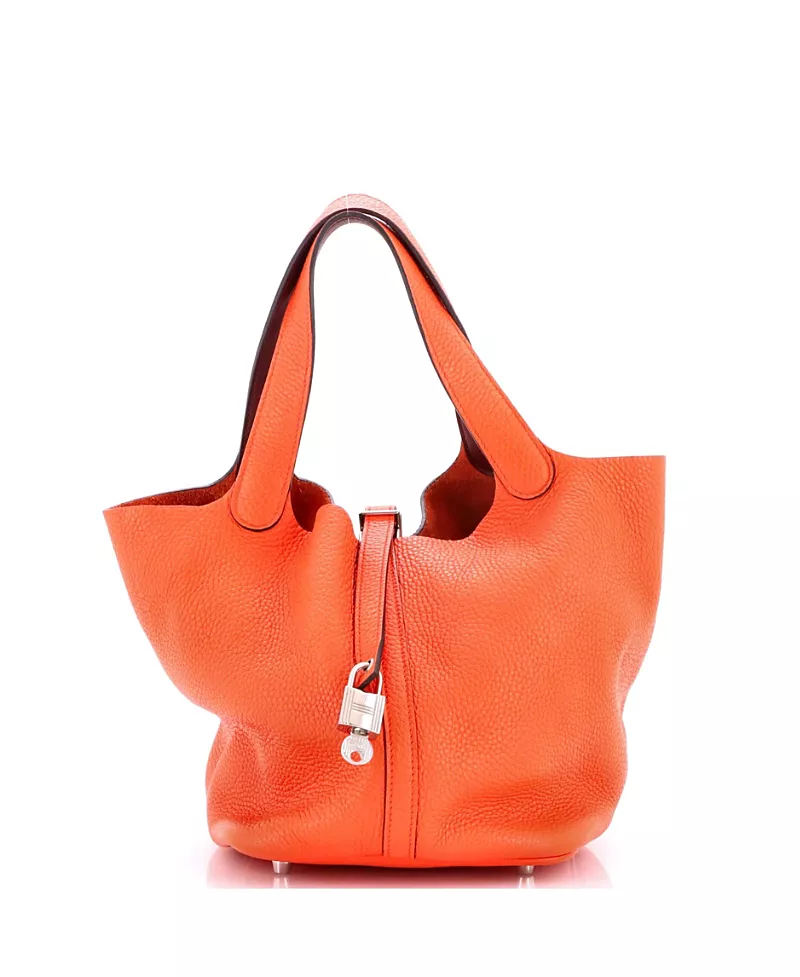 Pre-Owned HERMES Mm Eclat Picotin Lock Bag Clemence