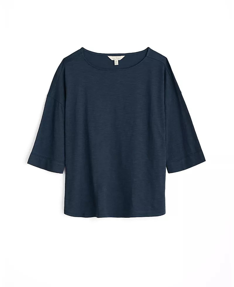 Seasalt Cornwall Tremayne Quay 3/4 Sleeve Jersey T-Shirt