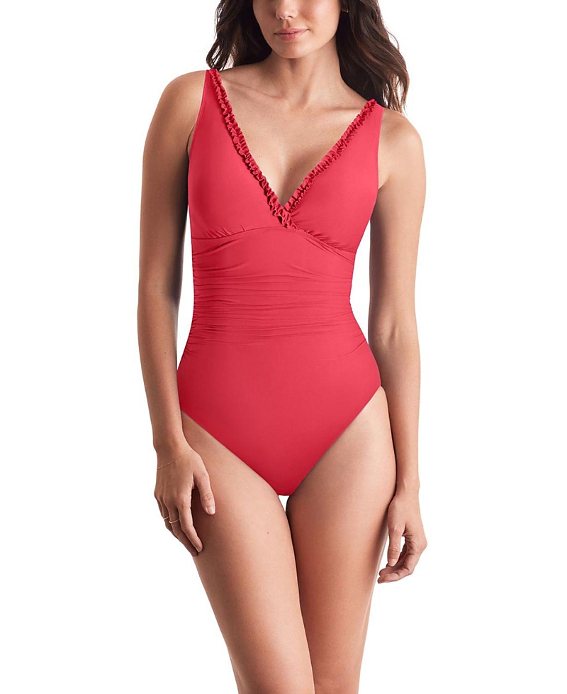 Mimi Flamingo Sonny Surplice One Piece Swimsuit