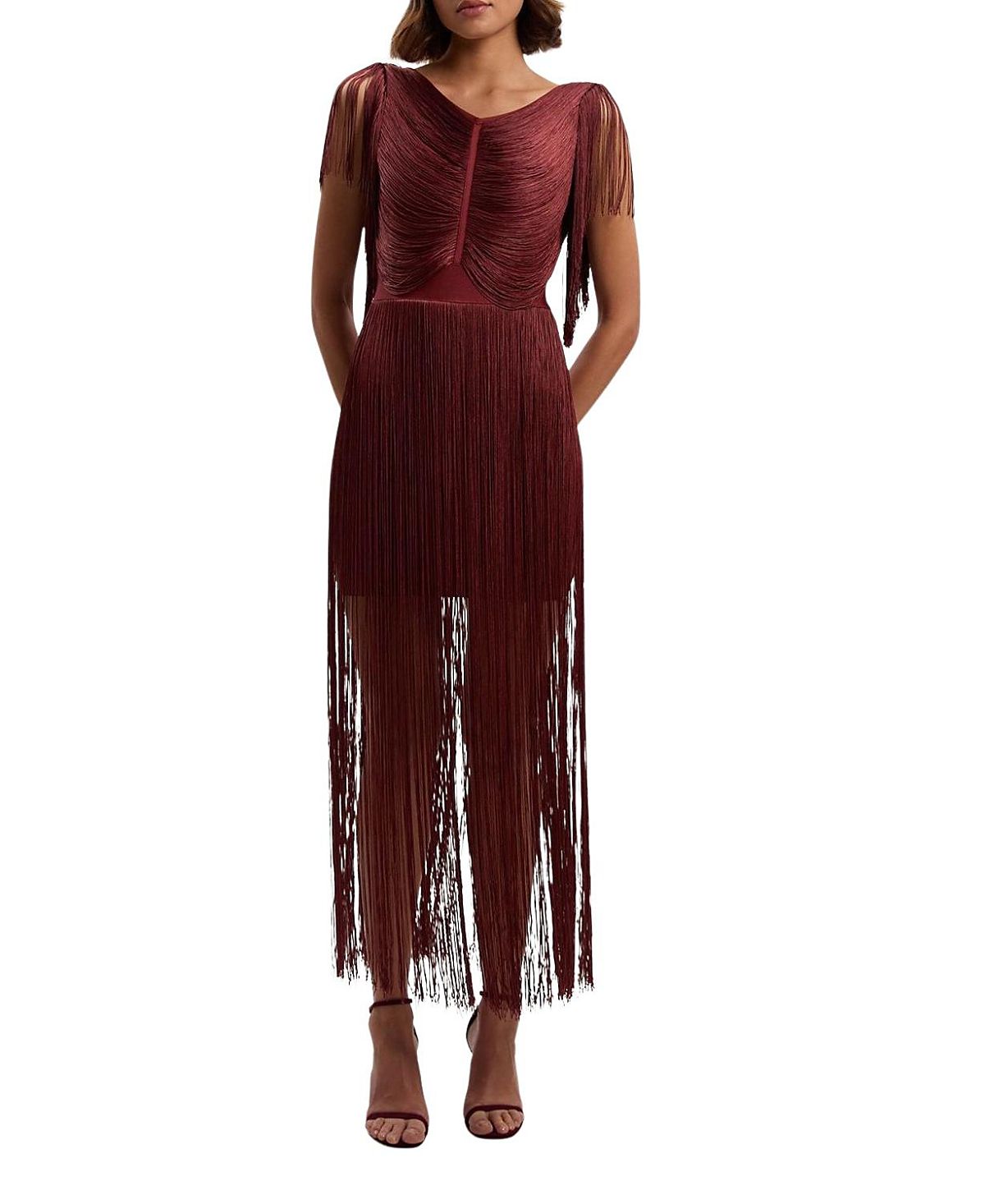 Karen Millen Draped Fringe Mini Dress