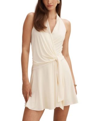 Women's Aaliyah Wrap Halter Neck Mini Dress