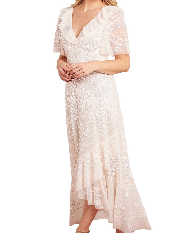 Needle & Thread Anais Sequin Frill Ankle Gown