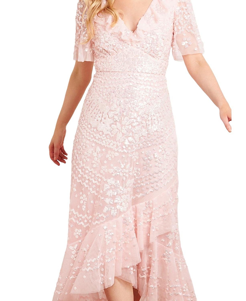Needle & Thread Anais Sequin Frill Ankle Gown