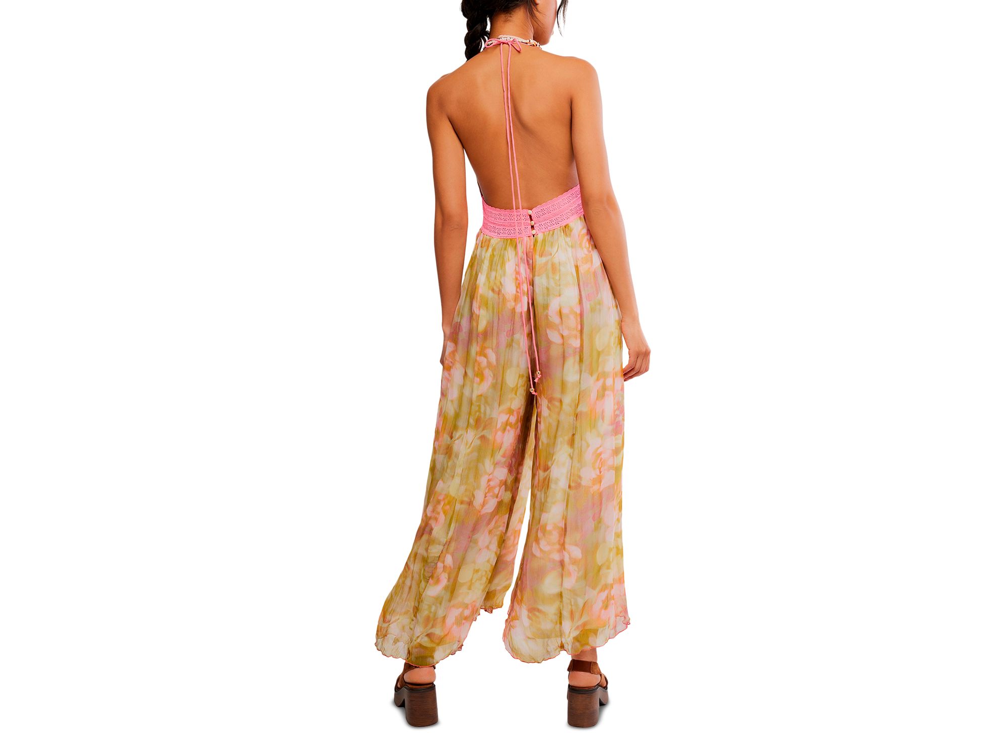 Plunging Neck Flowing Jumpsuit — Image 3