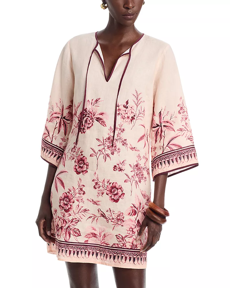 Johnny Was Yvessa Kimono Sleeve Linen Dress