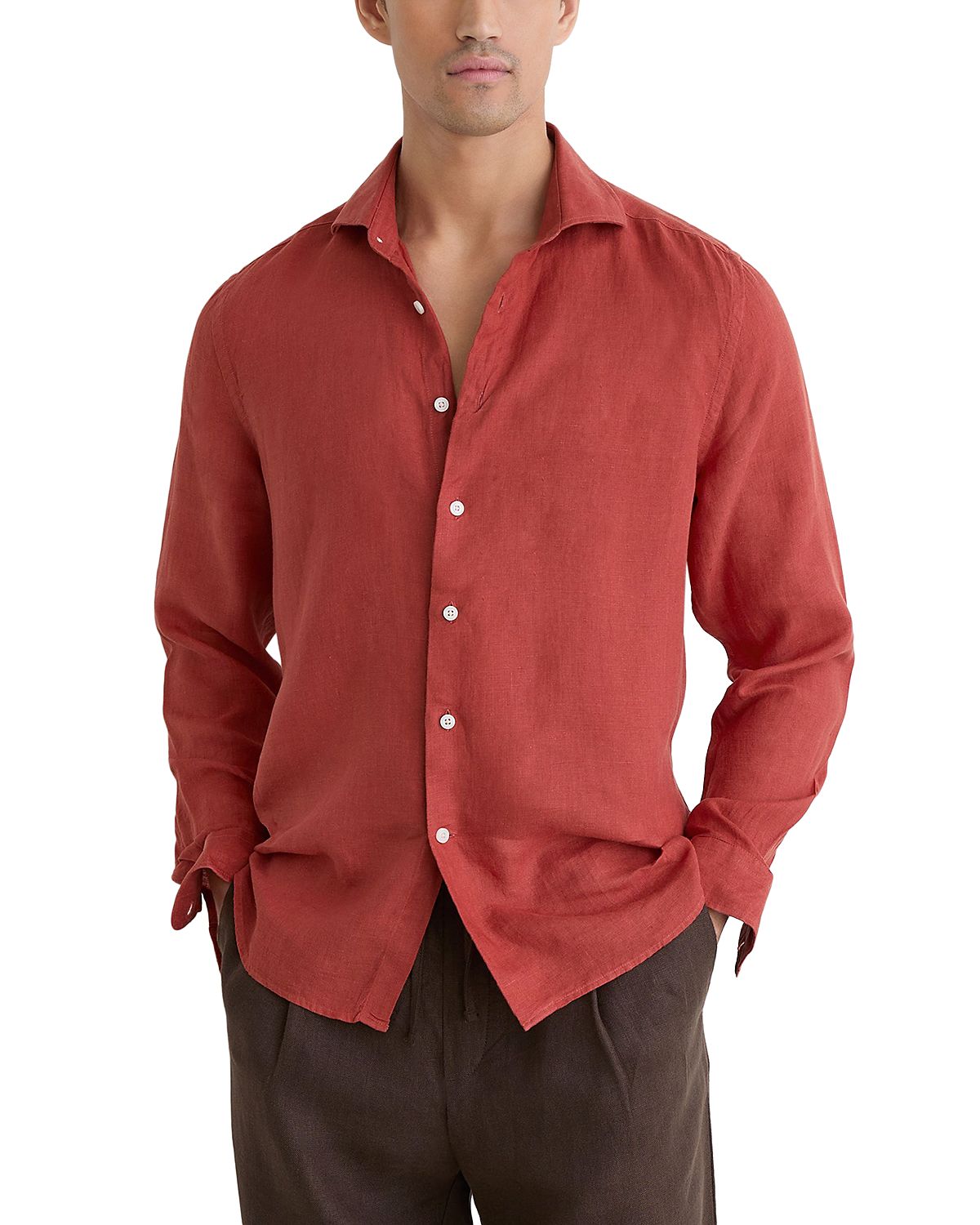 Reiss Ruban Long Sleeve Linen Shirt