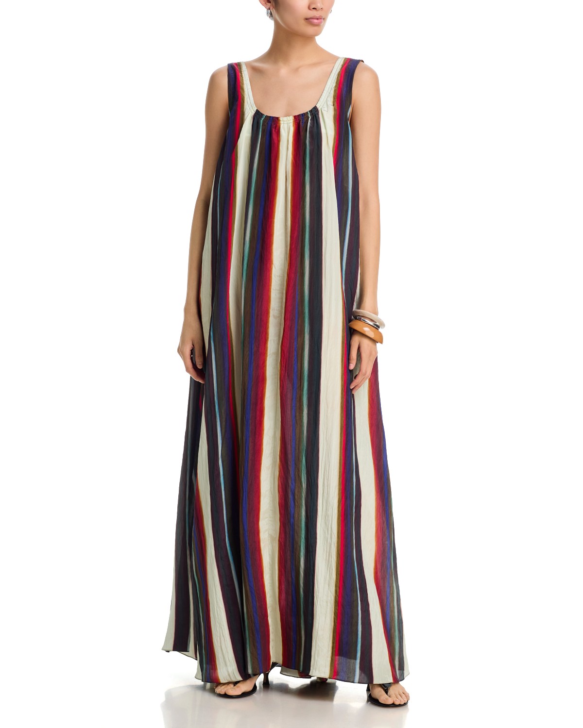 Christopher John Rogers Trapeze Maxi Dress in Calla Lily Multi