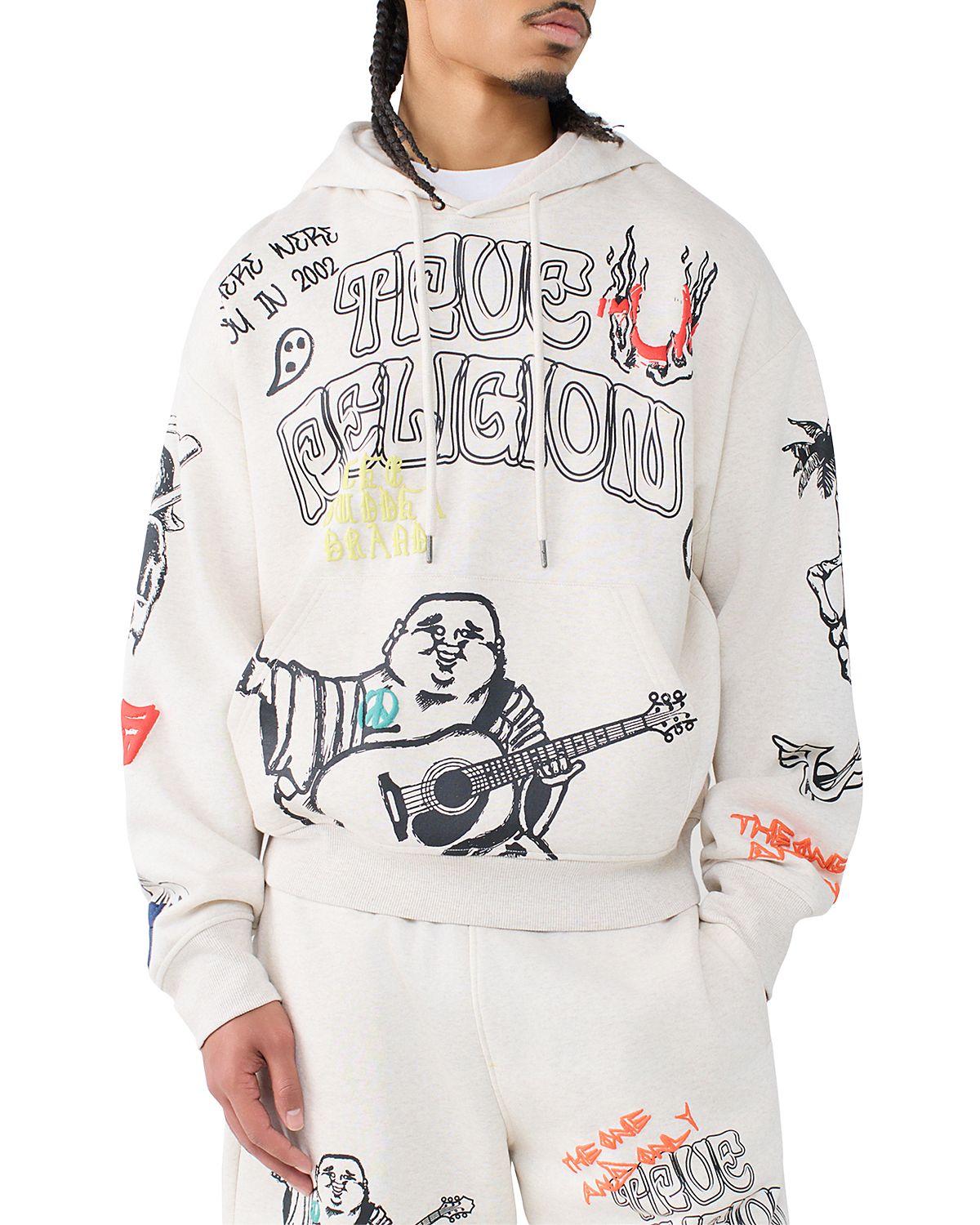 True Religion Cinch Logo Graphic Pullover Hoodie