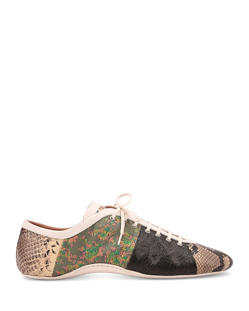 Dries Van Noten Men's Retro Patchwork Leather Sneakers