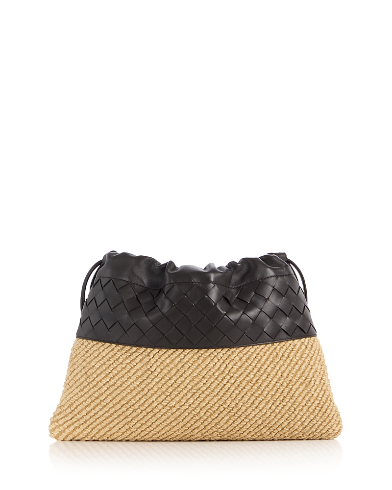 Bottega Veneta Dustbag Intrecciato Leather & Raffia Shoulder Bag