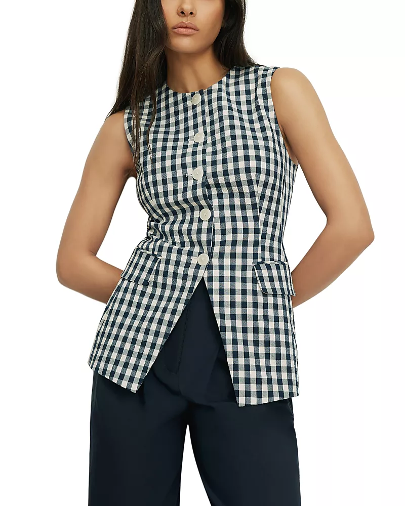 Veronica Beard Lois Gingham Vest