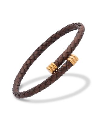 Flexible Braided Leather Bracelet