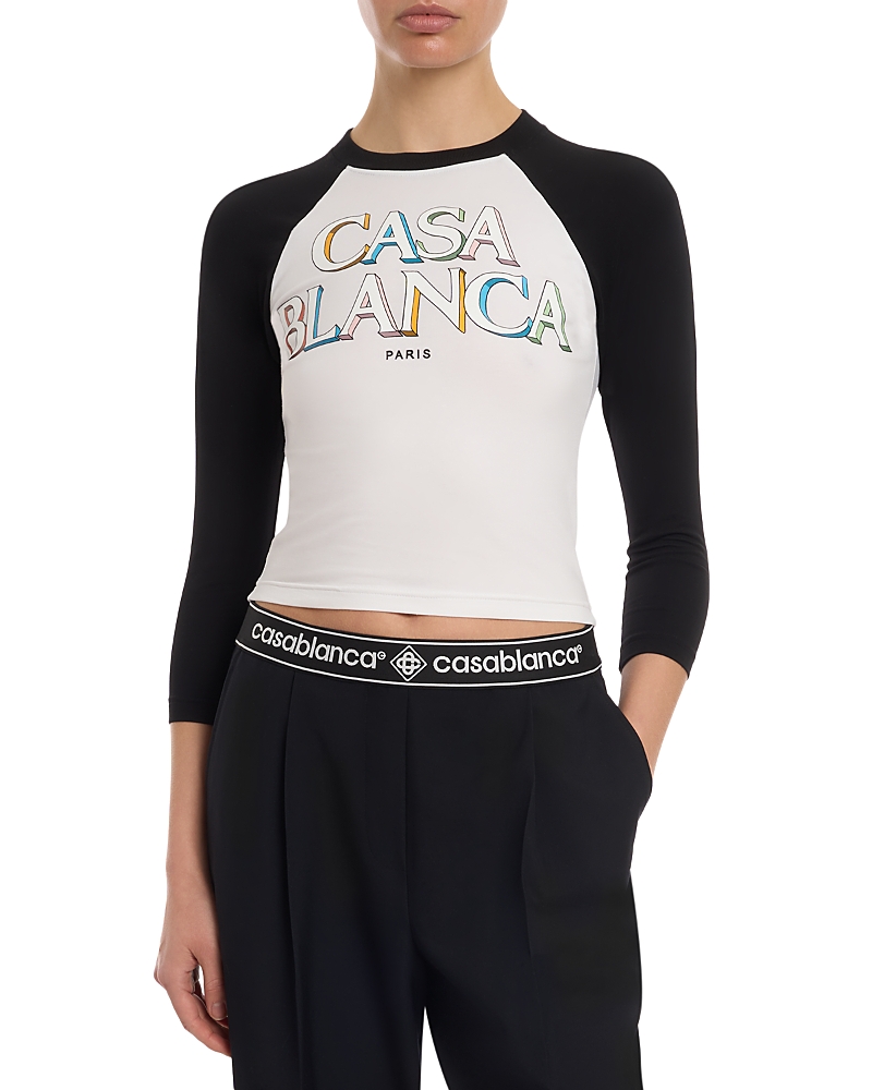 Casablanca Pima Jersey Baseball Tee