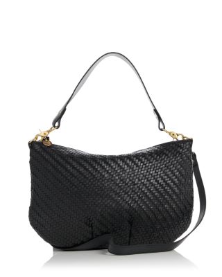 Moyen Messenger Woven Leather Crossbody Bag