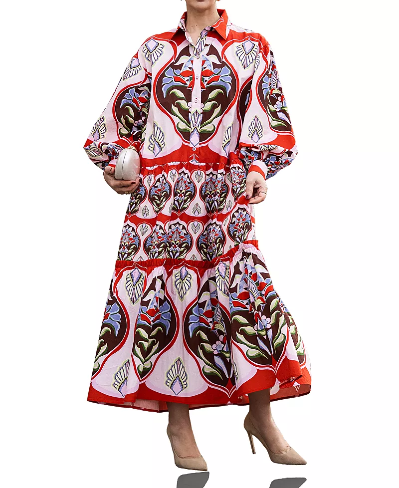 Marielle Stokkelaar Melania Printed Maxi Dress