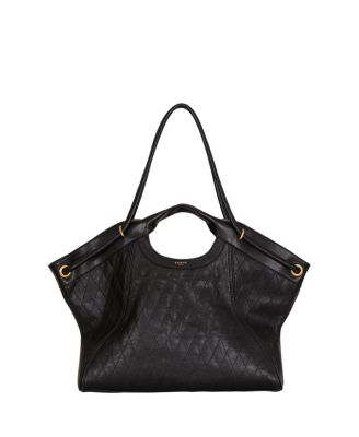 Large Tote in Topstitched Leather