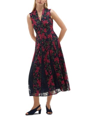 Petites Quin Embroidered Dress