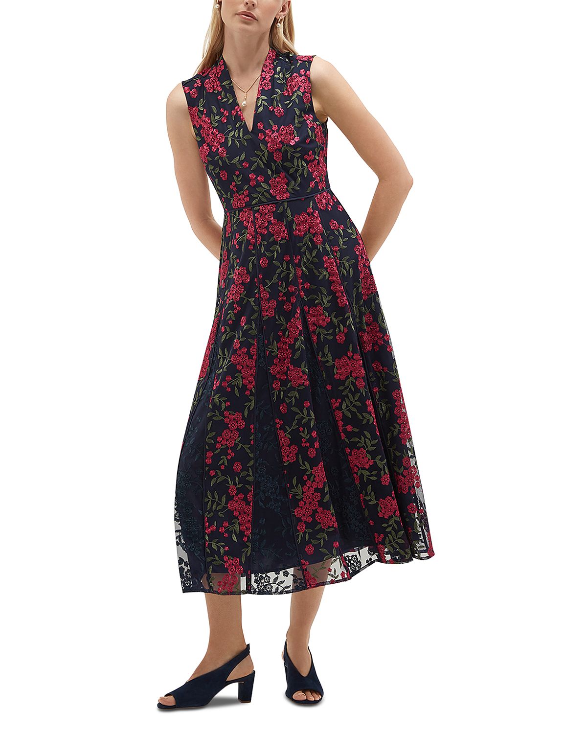 Hobbs London Petites Quin Embroidered Dress