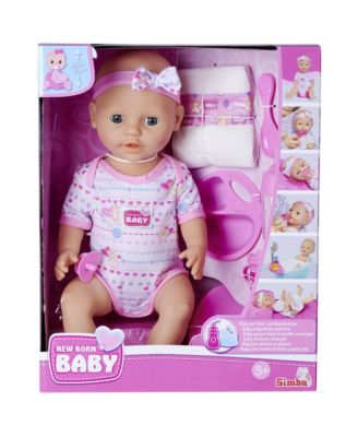  Newborn Drink & Wet Baby Doll with 8 Accessories, Ages 3+
