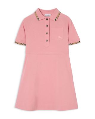 Girls' Check Trim Cotton Polo Shirt Dress - Little Kid, Big Kid