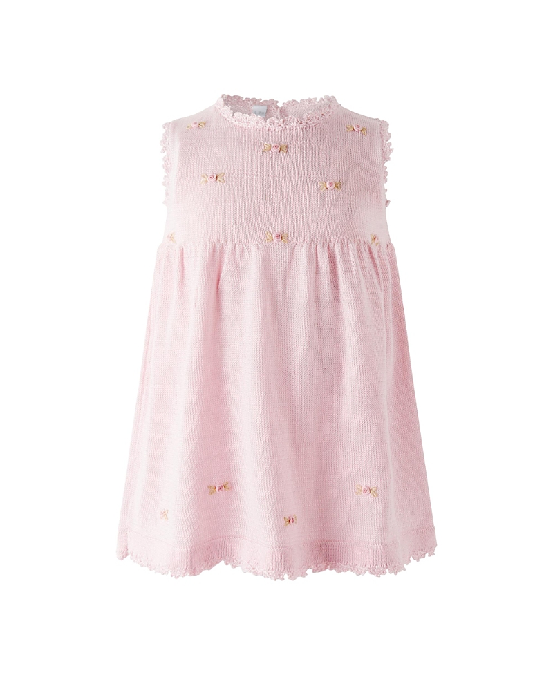 Rachel Riley Girls' Pima Rose Embroidered Dress and Bloomers - Baby