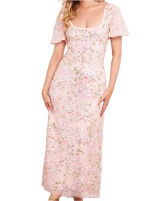Dream Garland Puff Sleeve Ankle Gown