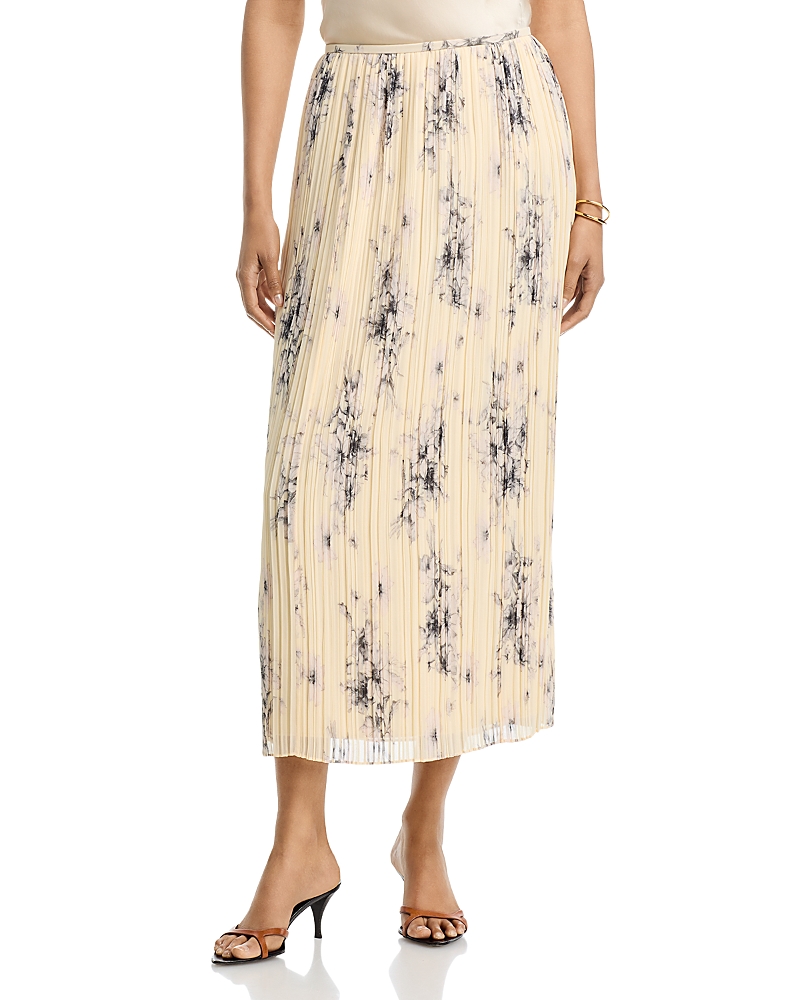 Cinq a Sept Hand Sketched Floral Delaine Skirt