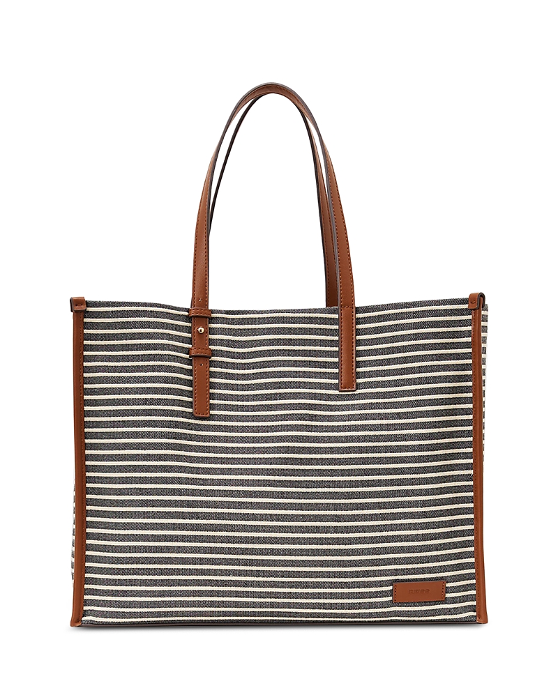 Reiss Sacha Striped Canvas Tote Bag