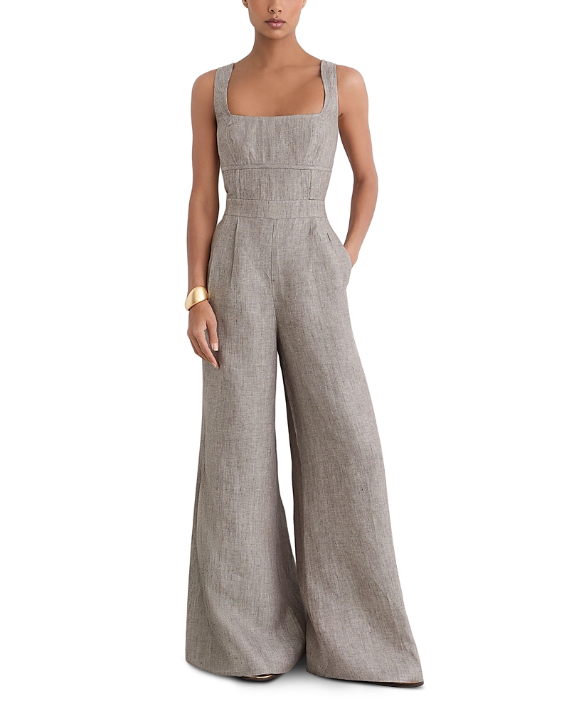 Reiss Petite Structured Linen Jumpsuit