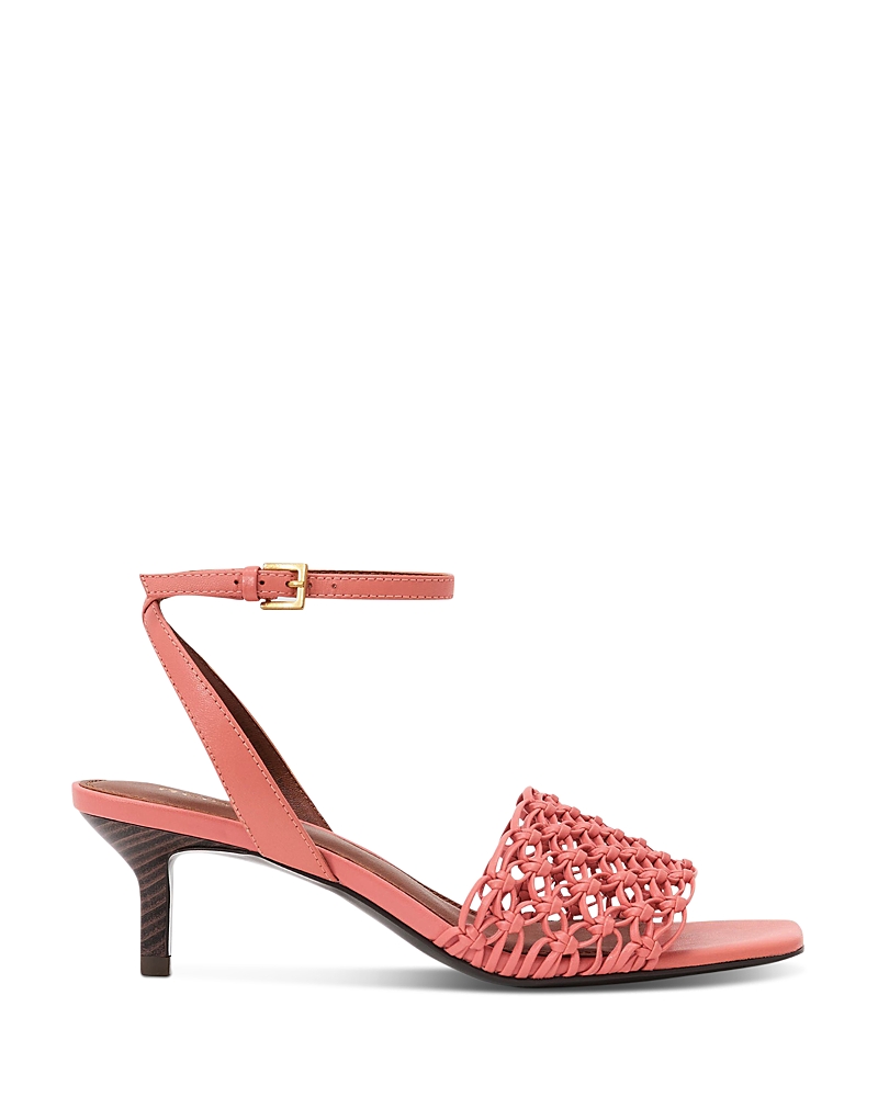 Reiss Women's Stephanie Leather Kitten Heel Sandals