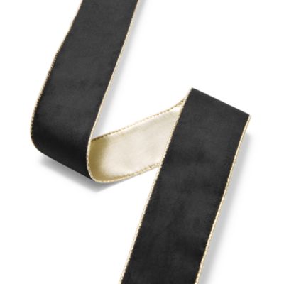 2.5" Velvet & Gold Ribbon