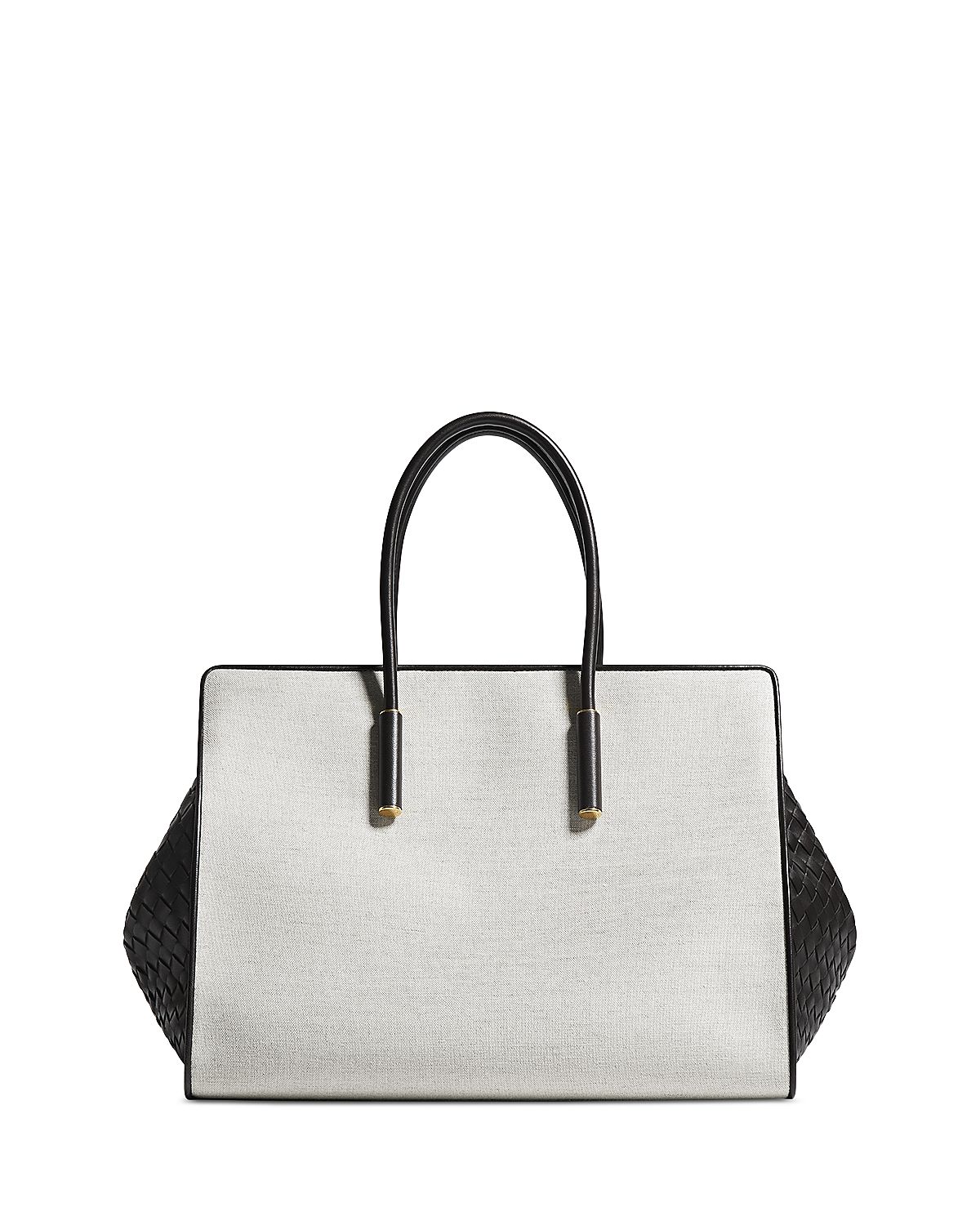 Bottega Veneta Barbara Canvas & Intrecciato Leather Tote
