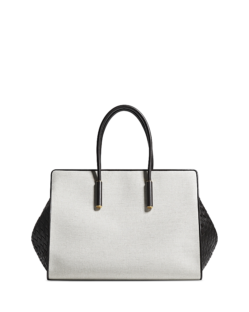 Bottega Veneta Barbara Canvas & Intrecciato Leather Tote