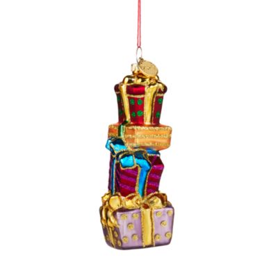 Stacked Presents Ornament - Exclusive
