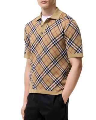  Check Cotton Blend Polo Shirt