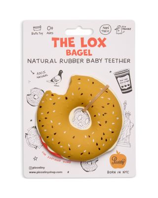 Lox Bagel Natural Rubber Baby Teether
