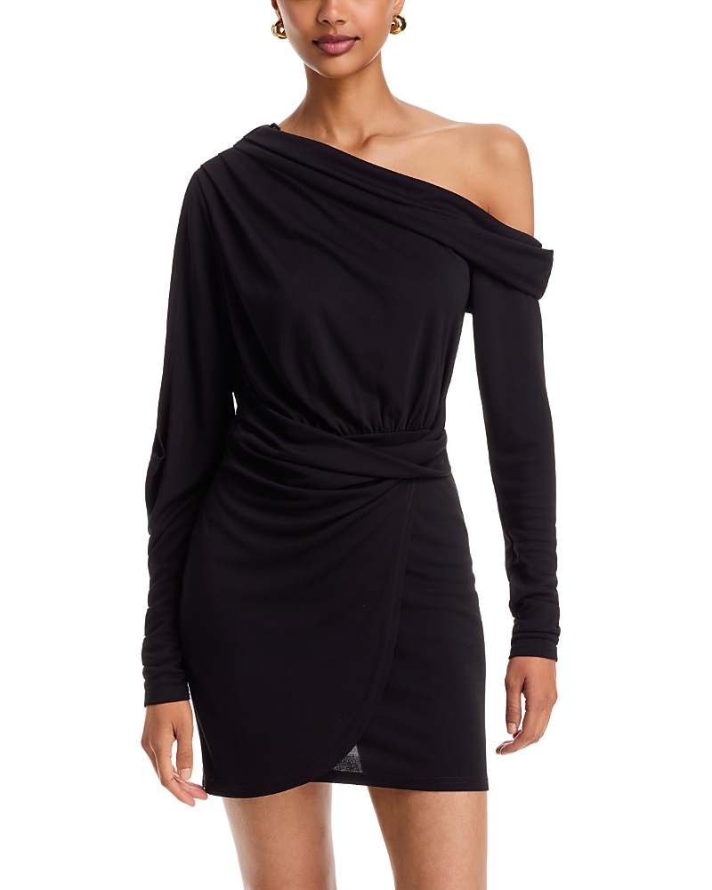 Aqua Off The Shoulder Jersey Mini Dress - Exclusive