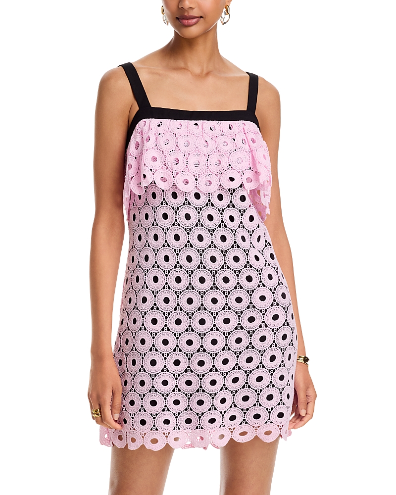 Aqua Geo Lace Mini Dress - Exclusive